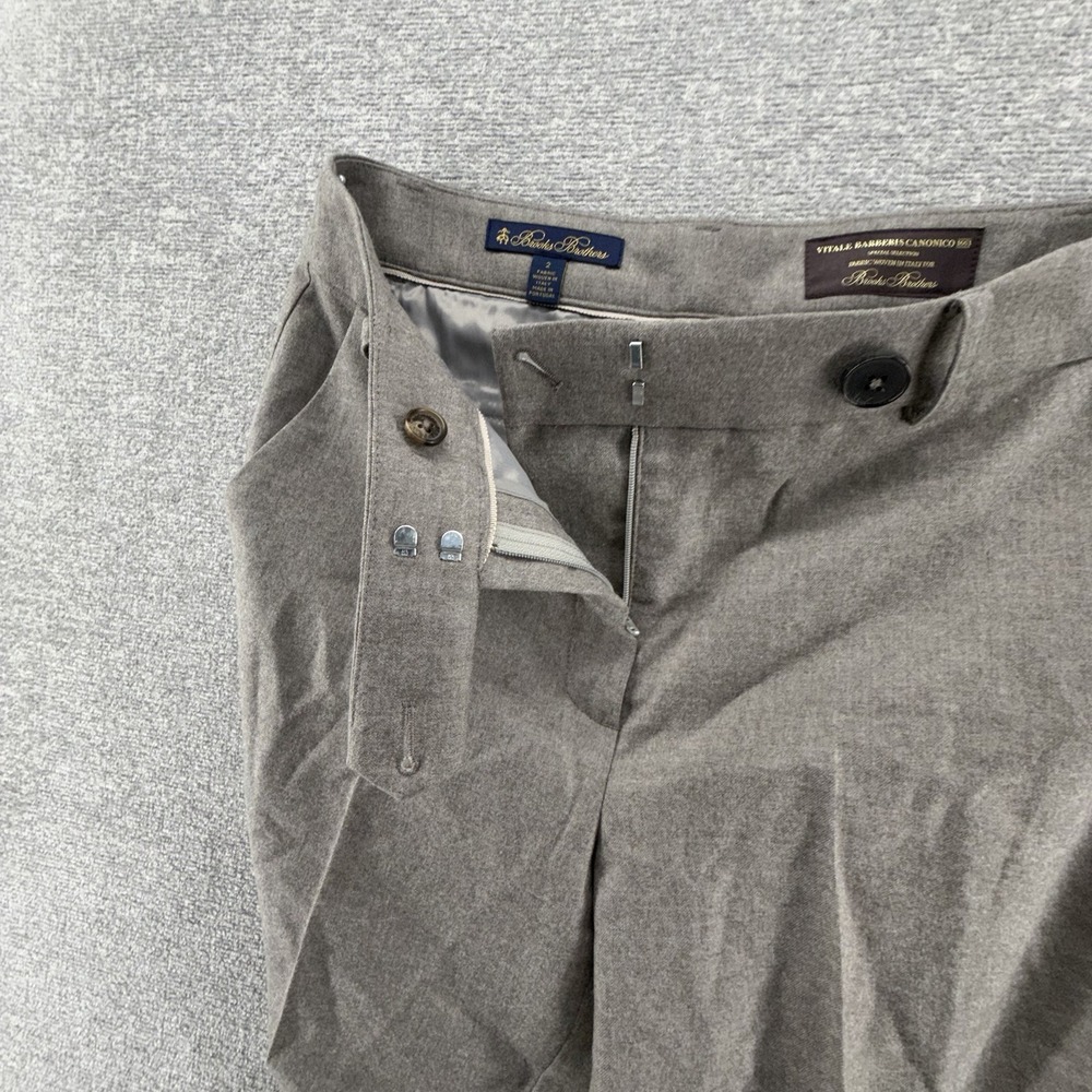 Brooks Brothers Vitale Barberís Canónico Dress Pants Women Size 2 Brown Wool - Picture 3 of 11